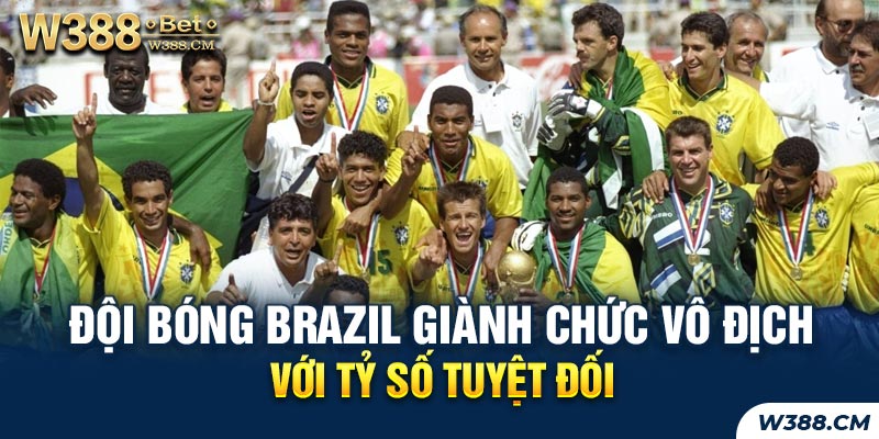 Đội bóng Brazil giành chức vô địch với tỷ số tuyệt đối